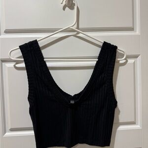 Black Ribbed Free People Movement Women's Top